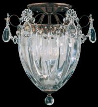 Schonbek 1870 1242-48 - Bagatelle 3 Light 120V Semi-Flush Mount in Antique Silver with Clear Heritage Handcut Crystal