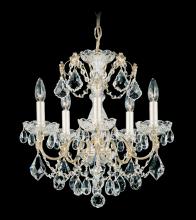 Schonbek 1870 1704-23 - Century 5 Light 120V Chandelier in Etruscan Gold with Clear Heritage Handcut Crystal