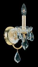 Schonbek 1870 1701-22 - Century 1 Light 120V Wall Sconce in Heirloom Gold with Clear Heritage Handcut Crystal