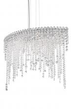 Schonbek 1870 CH3612N-401O - Chantant 6 Light 120V Linear Pendant in Polished Stainless Steel with Clear Optic Crystal