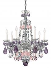 Schonbek 1870 5536CL - Hamilton Rock Crystal 7 Light 120V Chandelier in Polished Silver with Clear Crystal and Rock Cryst