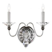 Schonbek 1870 9672-40CL - Jasmine 2 Light 110V Wall Sconce in Silver with Clear Optic Crystal