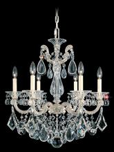 Schonbek 1870 5072-48 - La Scala 6 Light 120V Chandelier in Antique Silver with Clear Heritage Handcut Crystal