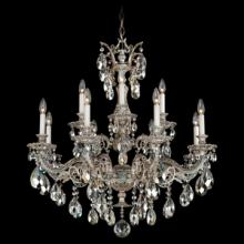 Schonbek 1870 5682-23H - Milano 12 Light 110V Chandelier in Etruscan Gold with Clear Heritage Crystals