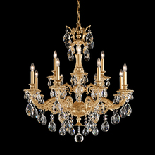 Schonbek 1870 5682-23H - Milano 12 Light 120V Chandelier in Etruscan Gold with Clear Heritage Handcut Crystal