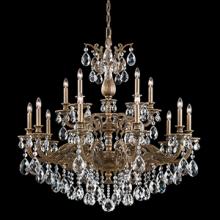 Schonbek 1870 5685-23H - Milano 15 Light 110V Chandelier in Etruscan Gold with Clear Heritage Crystals