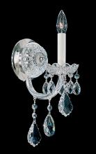 Schonbek 1870 6805-40H - Olde World 1 Light 120V Wall Sconce in Polished Silver with Clear Heritage Handcut Crystal