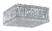 Schonbek 1870 2124O - Quantum 4 Light 120V Flush Mount in Polished Stainless Steel with Clear Optic Crystal