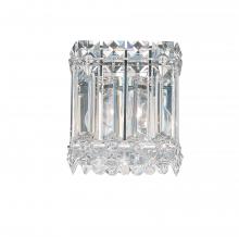 Schonbek 1870 2220O - Quantum 1 Light 120V Wall Sconce in Polished Stainless Steel with Clear Optic Crystal