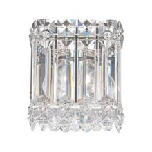 Schonbek 1870 2220H - Quantum 1 Light 110V Wall Sconce in Stainless Steel with Clear Heritage Crystals