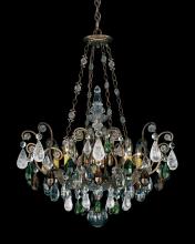 Schonbek 1870 3587-22CL - Renaissance Rock Crystal 8 Light 120V Pendant in Heirloom Gold with Clear Crystal and Rock Crystal