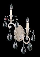 Schonbek 1870 3757-48 - Renaissance 2 Light 120V Left Wall Sconce in Antique Silver with Clear Heritage Handcut Crystal