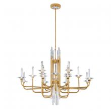 Schonbek 1870 S5716-709O - Calliope 16 Light 120-277V Chandelier in Soft Gold with Clear Optic Crystal