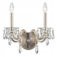 Schonbek 1870 S7602N-51R - Napoli 2 Light 120V Wall Sconce in Black with Clear Radiance Crystal
