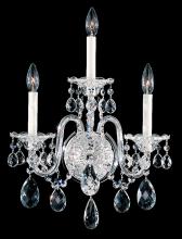 Schonbek 1870 2992-40H - Sterling 3 Light 120V Wall Sconce in Polished Silver with Clear Heritage Handcut Crystal