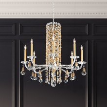 Schonbek 1870 RS83081N-51H - Siena 8 Light 120V Chandelier (No Spikes) in Black with Clear Heritage Handcut Crystal