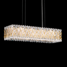 Schonbek 1870 RS8344N-22H - Sarella 13 Light 120V Linear Pendant in Heirloom Gold with Clear Heritage Handcut Crystal