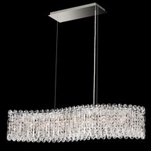 Schonbek 1870 RS8346N-48H - Sarella 7 Light 120V Linear Pendant in Antique Silver with Clear Heritage Handcut Crystal