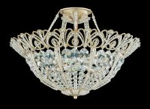 Schonbek 1870 9843-48H - Rivendell 9 Light 110V Close to Ceiling in Antique Silver with Clear Heritage Crystal