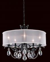 Schonbek 1870 VA8305N-23H1 - Vesca 5 Light 120V Chandelier in Etruscan Gold with Clear Heritage Handcut Crystal and White Shade