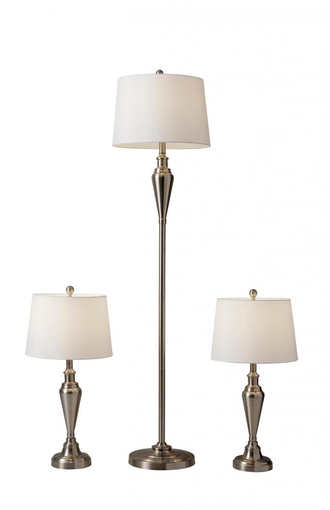 Glendale 3 Piece Floor and Table Lamp Set