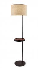 Adesso 3691-01 - Oliver Wireless Charging Shelf Floor Lamp
