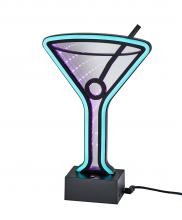 Adesso SL3718-01 - Infinity Neon Martini Glass Table/Wall Lamp