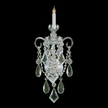 Crystorama 1041-PB-CL-MWP - Traditional Crystal 1 Light Glass Sconce