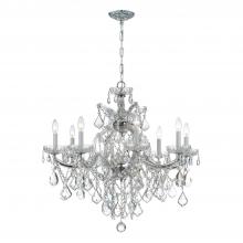Crystorama 4409-CH-CL-MWP - Maria Theresa 9 Light Hand Cut Crystal Polished Chrome Chandelier