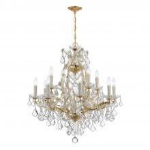 Crystorama 4412-GD-CL-MWP - Maria Theresa 13 Light Hand Cut Crystal Gold Chandelier