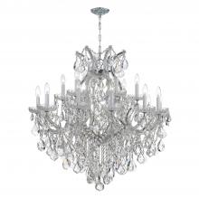 Crystorama 4418-CH-CL-MWP - Maria Theresa 19 Light Hand Cut Crystal Polished Chrome Chandelier