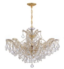 Crystorama 4439-GD-CL-MWP - Maria Theresa 6 Light Hand Cut Crystal Gold Chandelier