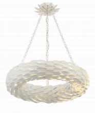 Crystorama 536-MT - Broche 6 Light Matte White Chandelier