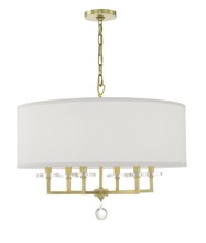 Crystorama 8116-AG - Paxton 6 Light Aged Brass Chandelier