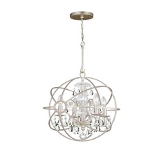Crystorama 9025-OS-CL-MWP - Solaris 4 Light Clear Crystal Olde Silver Mini Chandelier