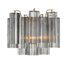 Crystorama ADD-302-AG-SM - Addis 2 Light Aged Brass Sconce