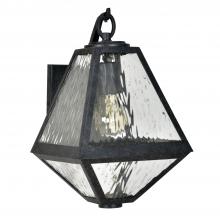 Crystorama GLA-9701-WT-BC - Brian Patrick Flynn for Crystorama Glacier 1 Light Black Charcoal Outdoor Sconce