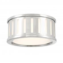 Crystorama KEN-2200-PN - Kendal 2 Light Polished Nickel Flush Mount