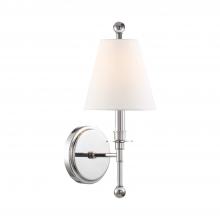 Crystorama RIV-382-PN - Riverdale 1 Light Polished Nickel Sconce