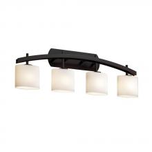 Justice Design Group FSN-8594-40-OPAL-MBLK - Archway 4-Light Bath Bar