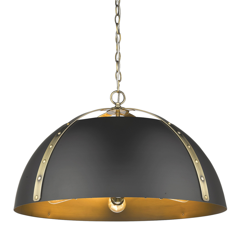 Aldrich AB 5 Light Pendant in Aged Brass