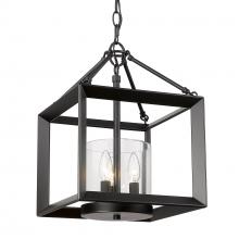 Golden 2073-M3 BLK-CLR - Smyth Convertible Pendant in Matte Black with Clear Glass