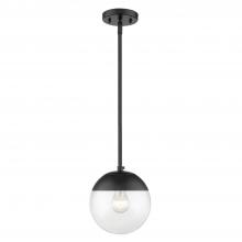 Golden 3219-S BLK-BLK - Small Pendant with Rod