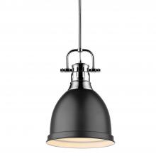 Golden 3604-S CH-BLK - Small Pendant with Rod