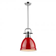 Golden 3604-S CH-RD - Small Pendant with Rod