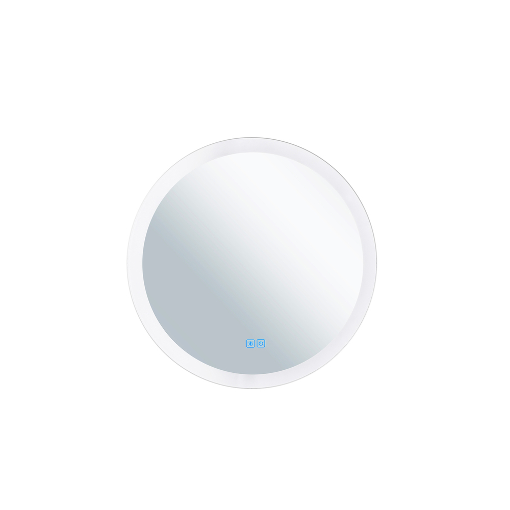 Armanno Round Matte White LED 24 in. Mirror From our Armanno Collection