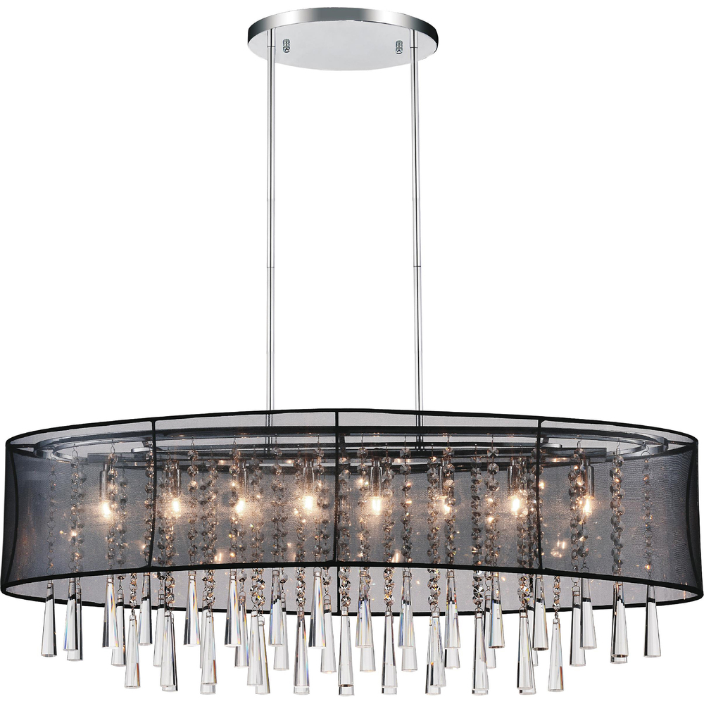 Renee 8 Light Drum Shade Chandelier With Chrome Finish