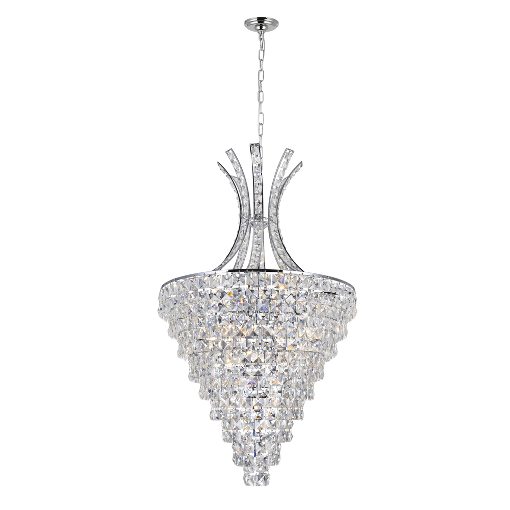 Chique 12 Light Chandelier With Chrome Finish