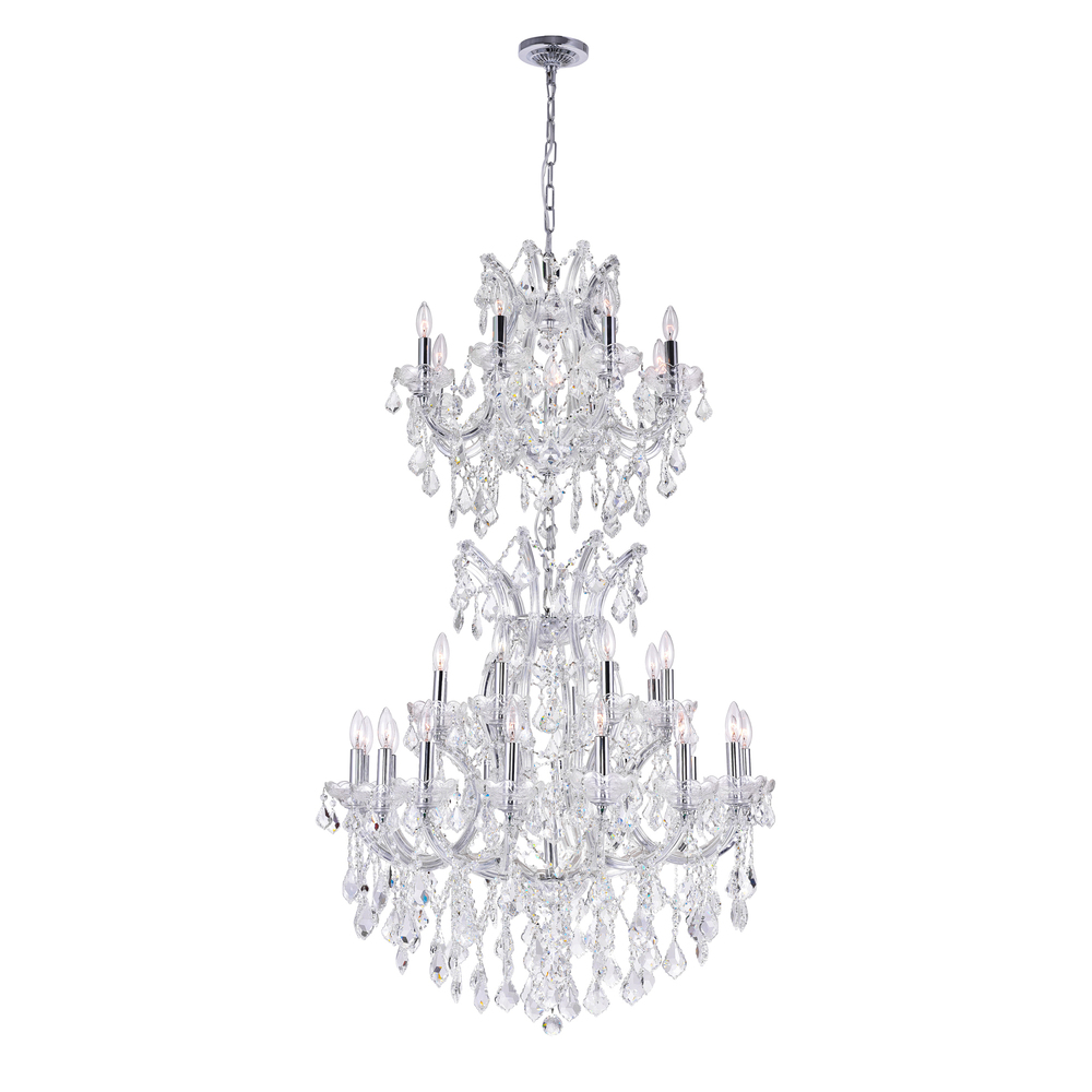 Maria Theresa 34 Light Up Chandelier With Chrome Finish