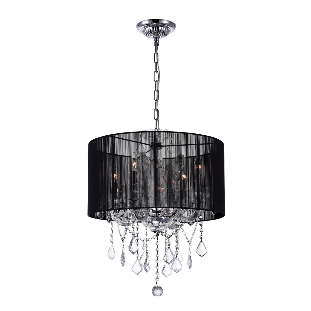 Maria Theresa 4 Light Up Chandelier With Chrome Finish
